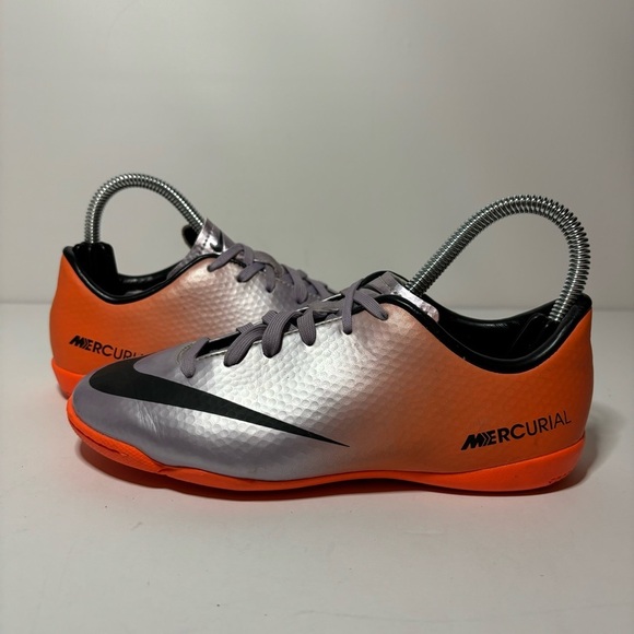 Nike Mercurial Vapor IX FG ACC Carbon Futbol Soccer Cleats PurpleOrange Youth 2Y - Picture 4 of 9